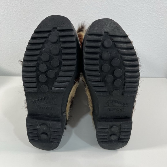 60's 70's GOAT FUR APRES SKI BOOTS Jean-Claude Killy By Wolverine Made In France - Picture 8 of 16